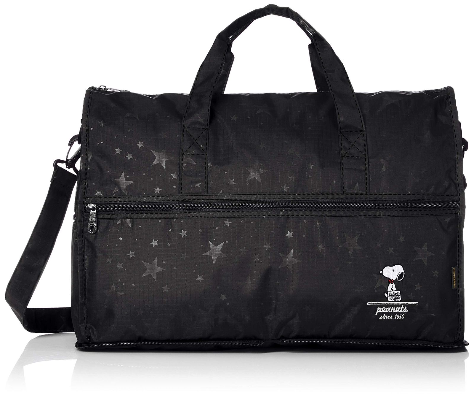 [ハピタス] 折りたたみボストンバッグ スヌーピー キャリーオン可能 23L SNOOPY ハピタス H0002 30 cm 0.39kg PN27.スターブラックｍａ