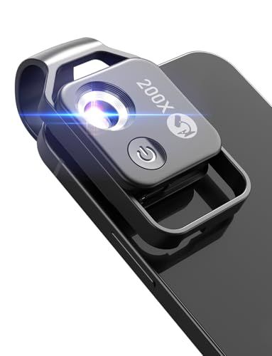 APEXEL スマホ顕微鏡 200倍顕微鏡 ポケット顕微鏡 マクロレンズ CPLフィルター付き LEDライト内蔵 明るさ調整可能 携帯便利 生物観察 プレゼント 98%のスマートフォン対応 「日本語取扱説明書付き」*vj 7061610e