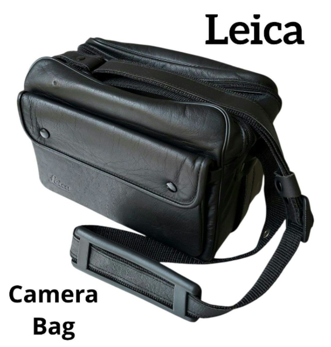 ✦【ライカ】Leica✨美品 純正 ロゴ入 カメラバッグ ドイツ製 本革 黒