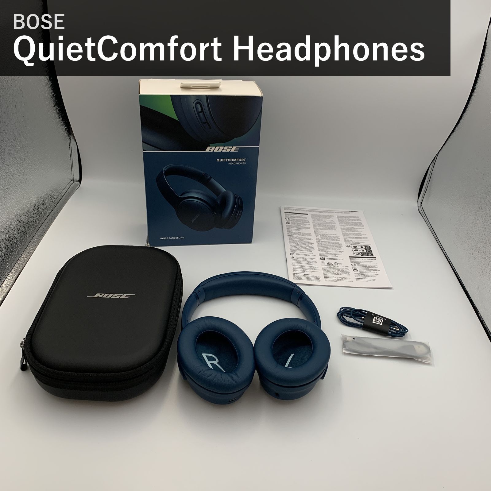Bose QuietComfort Headphones ボーズ クワイエットコンフォート ワイヤレスヘッドホン 884367-1600 トワイライトブルー ノイズキャンセリング Bluetooth マイク付 24時間再生 急速充電 国内正規品