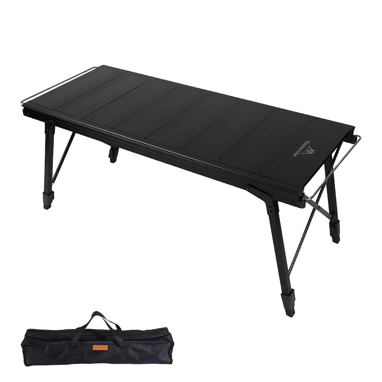 Mountainhiker IGT アウトドアテーブル 4ユニットキャンプテーブル 長さ100×幅42cm（天板幅拡張可能） 高さ調節可 アルミ合金製 8枚0.5ユニット天板付 キャンプ BBQ ピクニック 標準IGT規格対応送料無料 caf029c1