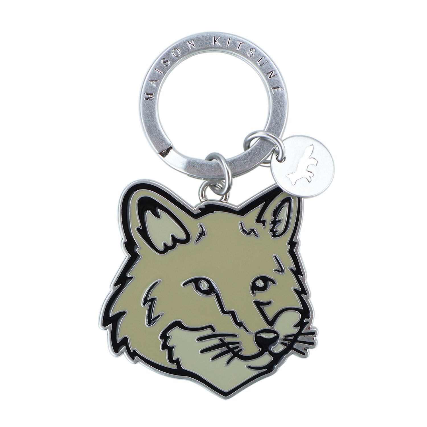 メゾンキツネ MAISON KITSUNE キーリング ボールド フォックス ヘッド キーホルダー チャーム レディース メンズ ユニセックス 正規品 ベージュ MM06904AM1002