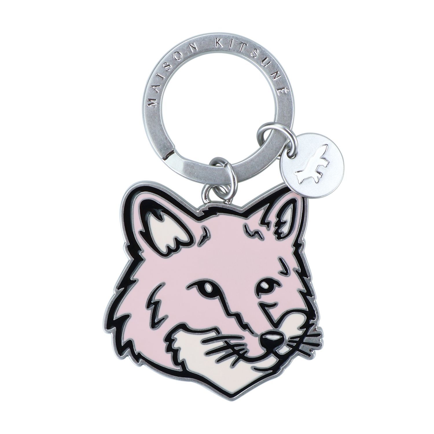 メゾンキツネ MAISON KITSUNE キーリング ボールド フォックス ヘッド キーホルダー チャーム レディース メンズ ユニセックス 正規品 ピンク MM06904AM1002