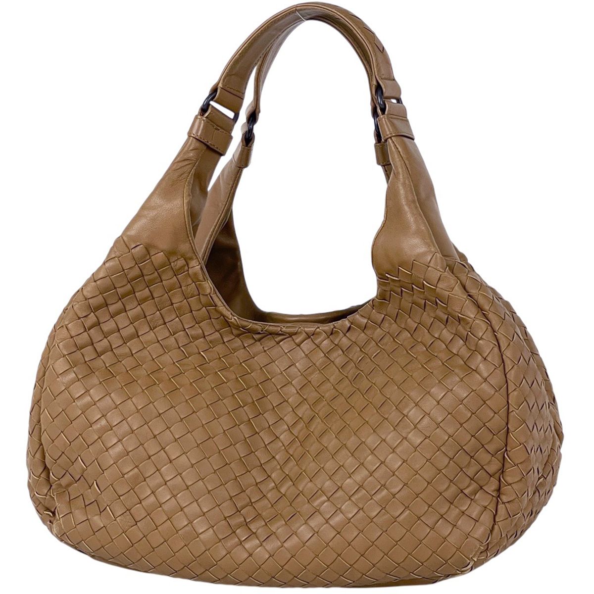 ボッテガヴェネタ BOTTEGAVENETA イントレチャート ショルダーバッグ レザー ブラウン レディース 【中古】 92,400円