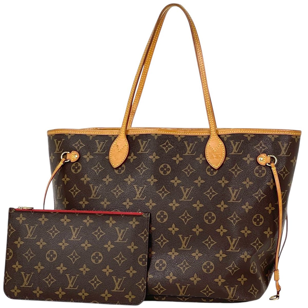 ルイ・ヴィトン Louis Vuitton ネヴァーフルMM ハンドバッグ トートバッグ モノグラム ブラウン スリーズ(レッド) M41177 レディース 【中古】