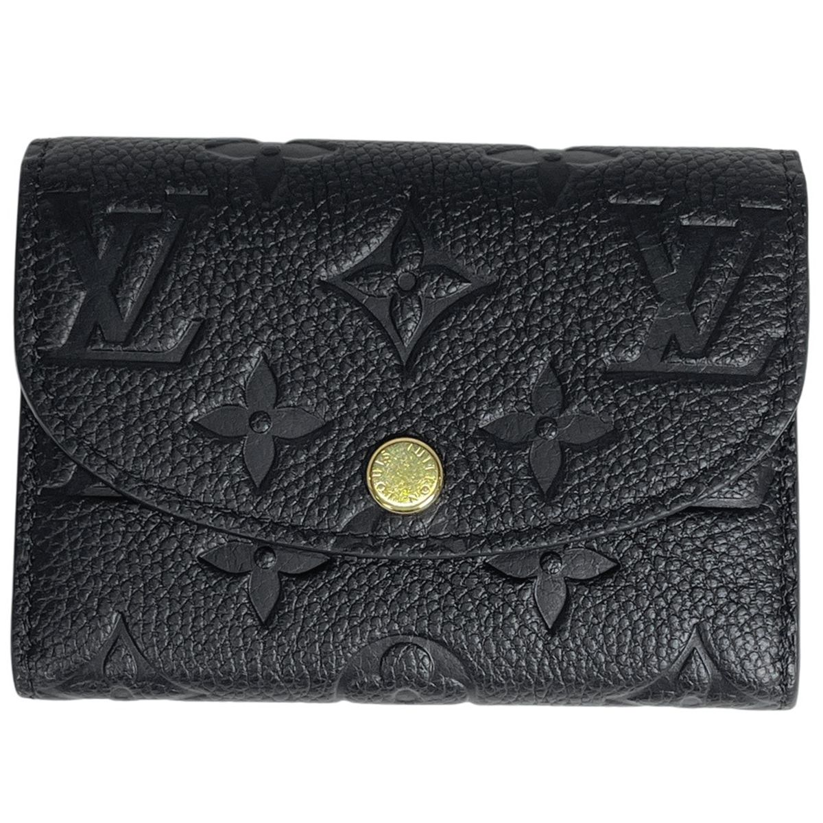 ルイ・ヴィトン Louis Vuitton ポルトモネ ロザリ カードケース コインケース モノグラムアンプラント ノワール(ブラック) M81455 レディース 【中古】