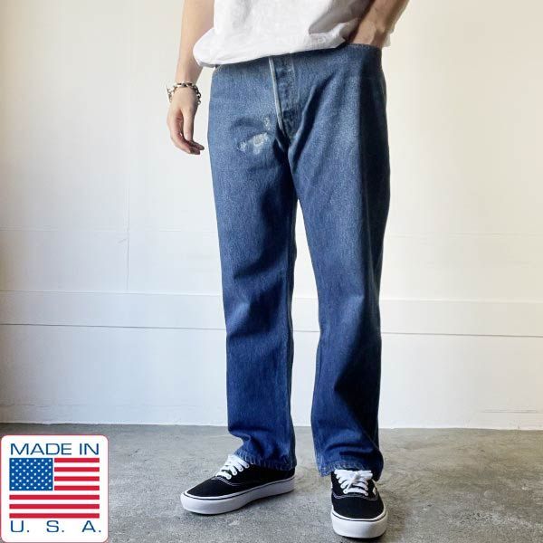 2001年製 USA製 リーバイス 501 ジーンズ W36 L30(実寸W34 L27.5) アメリカ製 00s 555刻印 バレンシア工場 ビンテージ D154-21-0071ZT