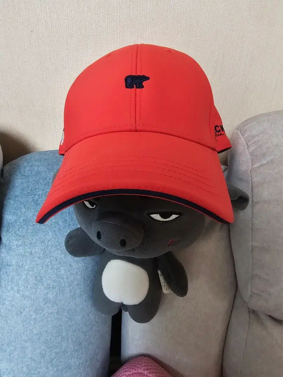 젝니クラウド レッド ボールキャップ