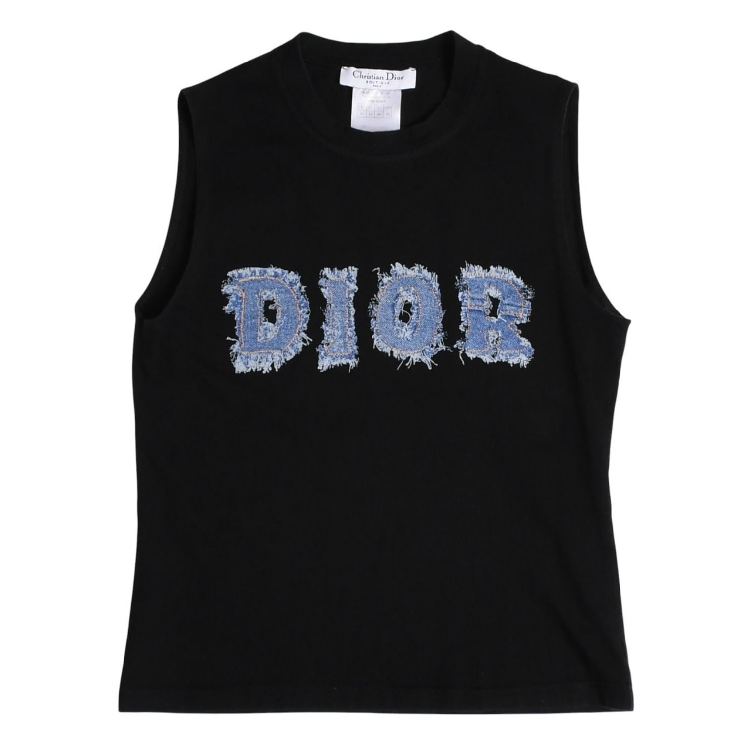 Christian Dior クリスチャンディオール デニムロゴ ノースリーブ