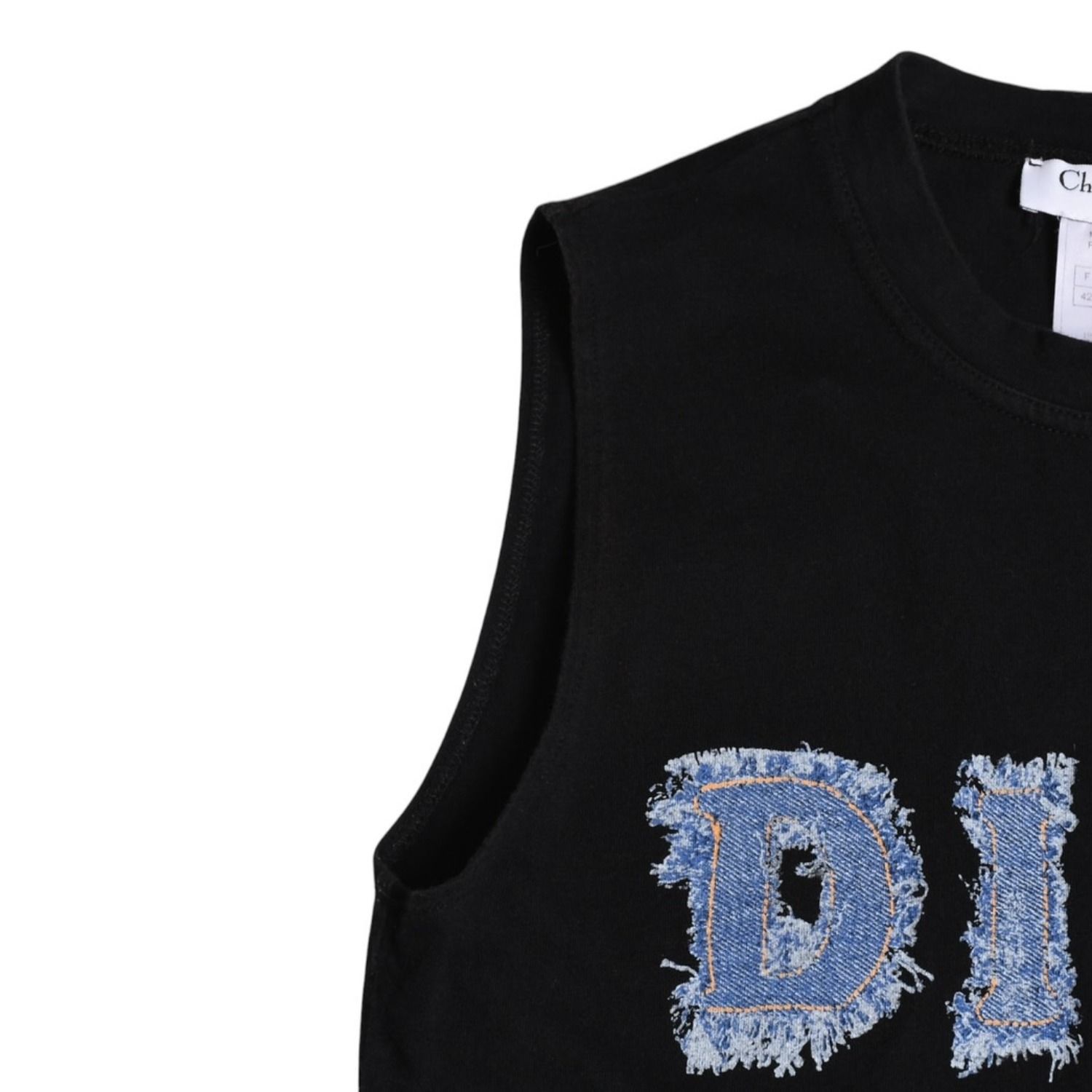Christian Dior クリスチャンディオール デニムロゴ ノースリーブ