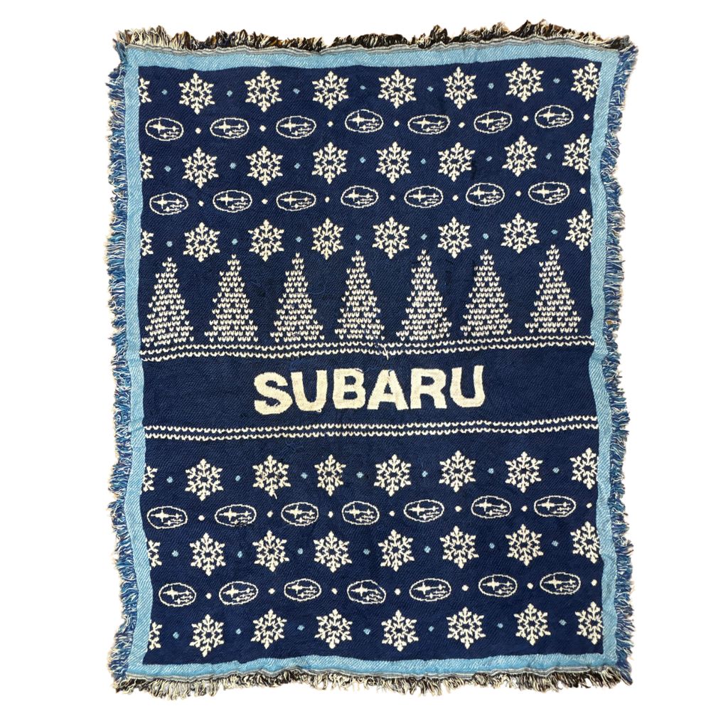 vintageラグ ブランケット マルチカバー タペストリー スバル 企業ロゴ 自動車 エンブレム 雪の結晶 Rug Blanket SUBARU 3052