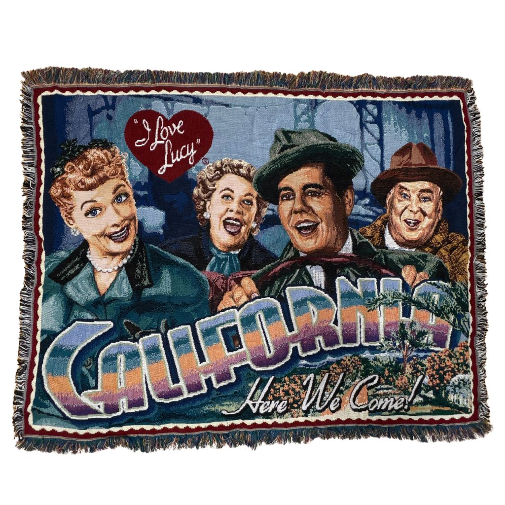 vintageラグ ブランケット マルチカバー タペストリー USA製 アイラブルーシー コメディ Rug Blanket I Love Lucy 3053