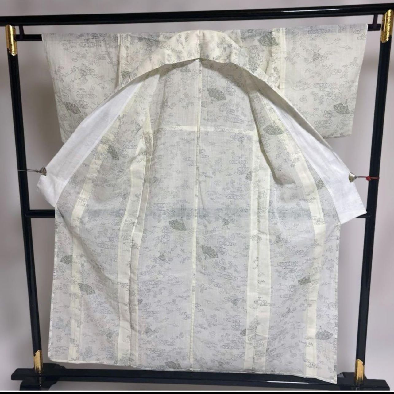 超美品 小千谷ちぢみ フルセット 薄物 夏着物 夏帯 新品夏帯締め 美品 