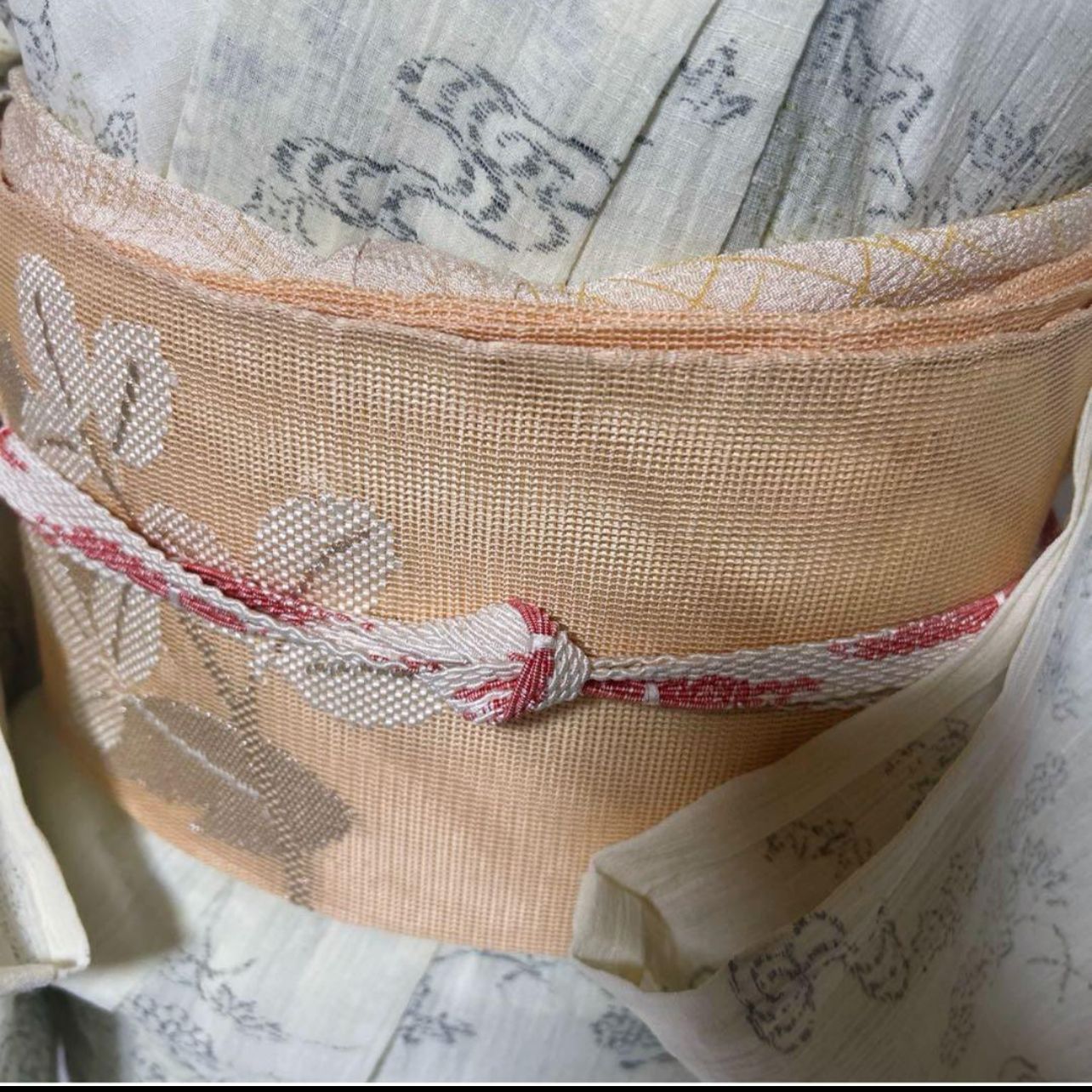 超美品 小千谷ちぢみ フルセット 薄物 夏着物 夏帯 新品夏帯締め 美品 