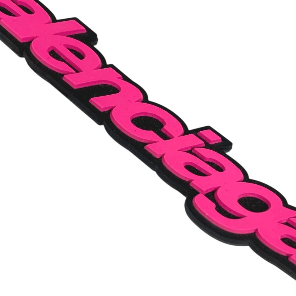 BALENCIAGA バレンシアガ キーホルダー ロゴ ラバー ピンク