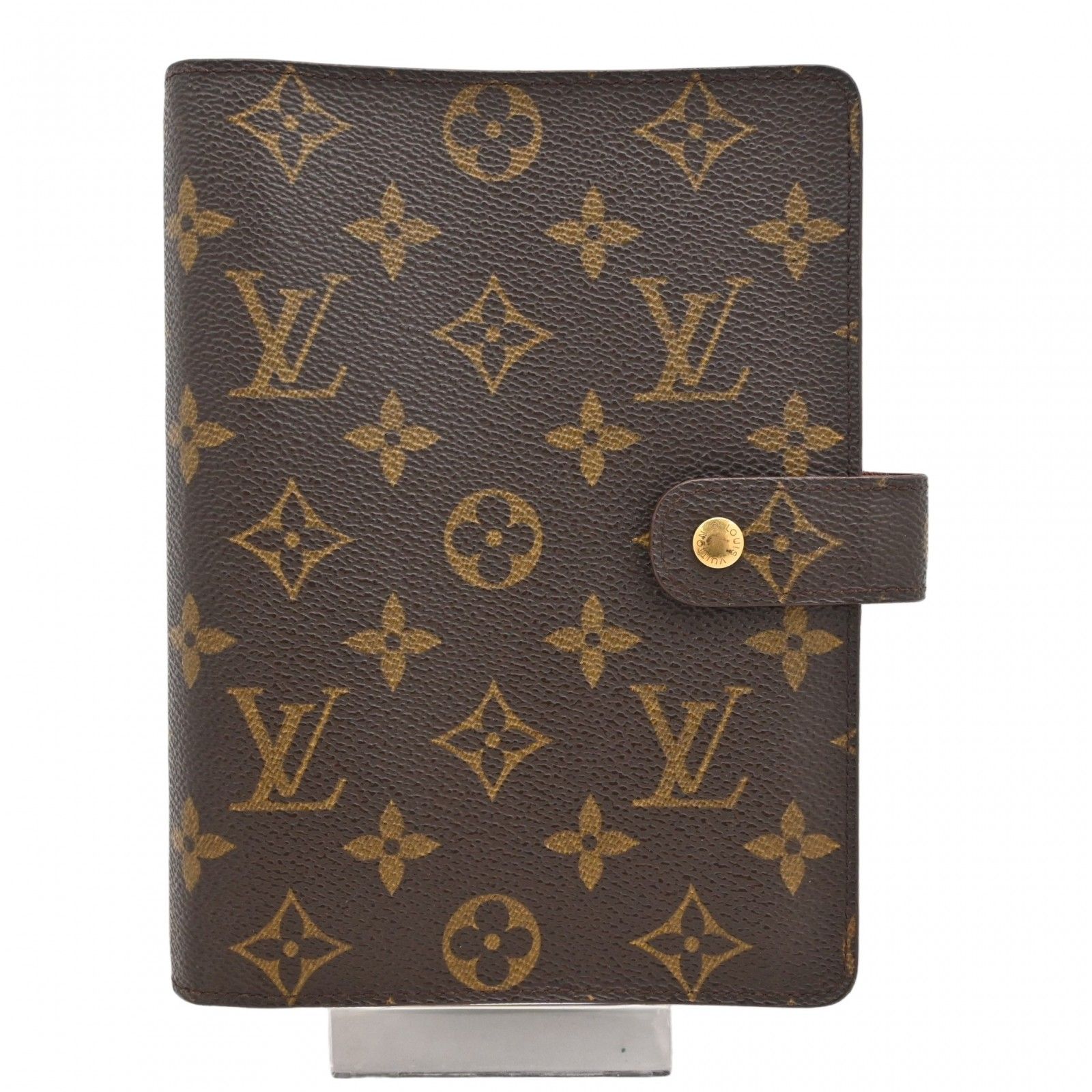 【中古】ルイヴィトン モノグラム アジェンダMM 手帳カバー 6穴式 Bランク lv7137vv