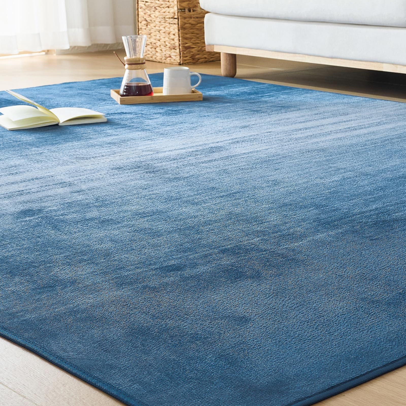 VK Living カーペット ラグ ラグマット 絨毯 200×250cm(約3畳) 滑り止め 【ムレない、洗える、変わらない】 24時間持続制菌消臭 防ダニ オールシーズン 床暖房 ホットカーペット対応 簡単に掃除 おしゃれ 北欧 フランネルラグ オンブｍａ
