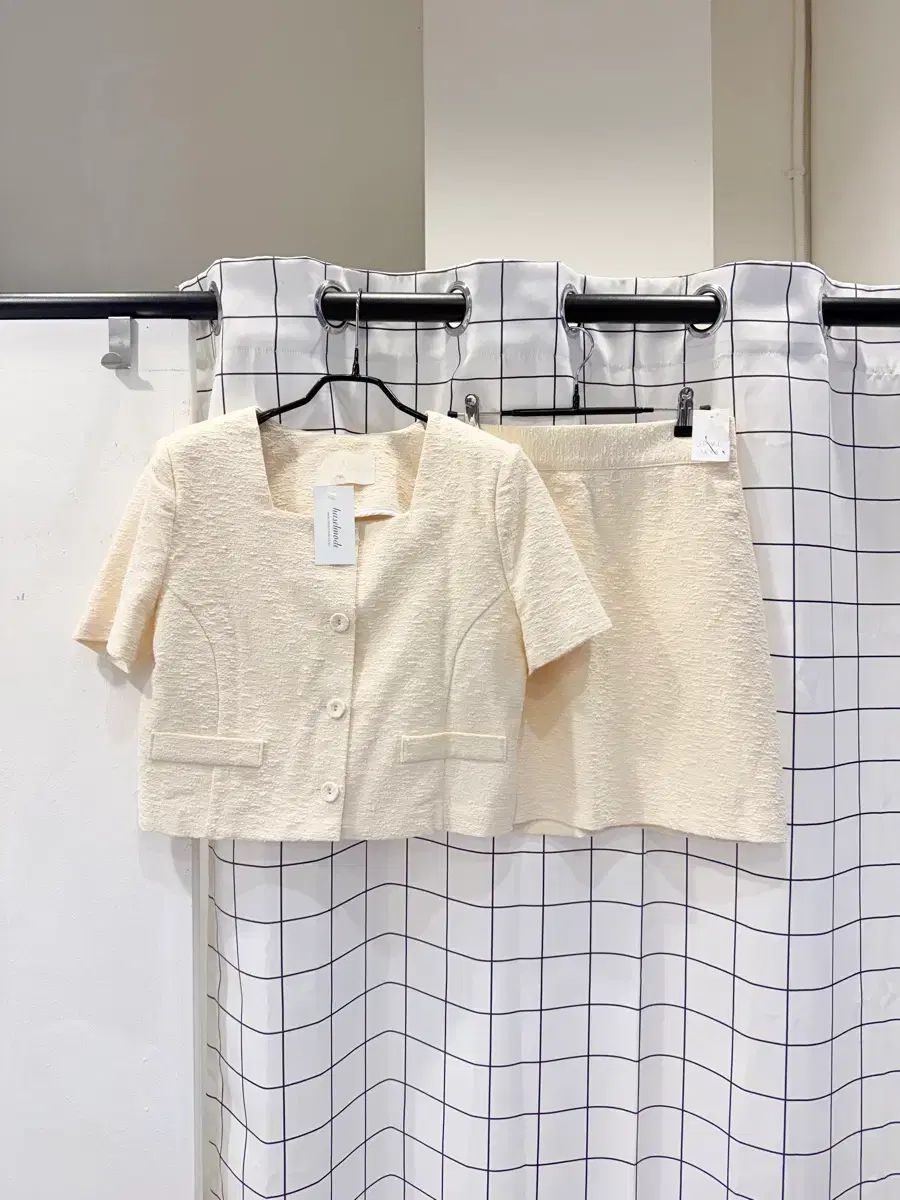 新品 ヘーゼル ウール Glitch Mode ツイード セットアップ