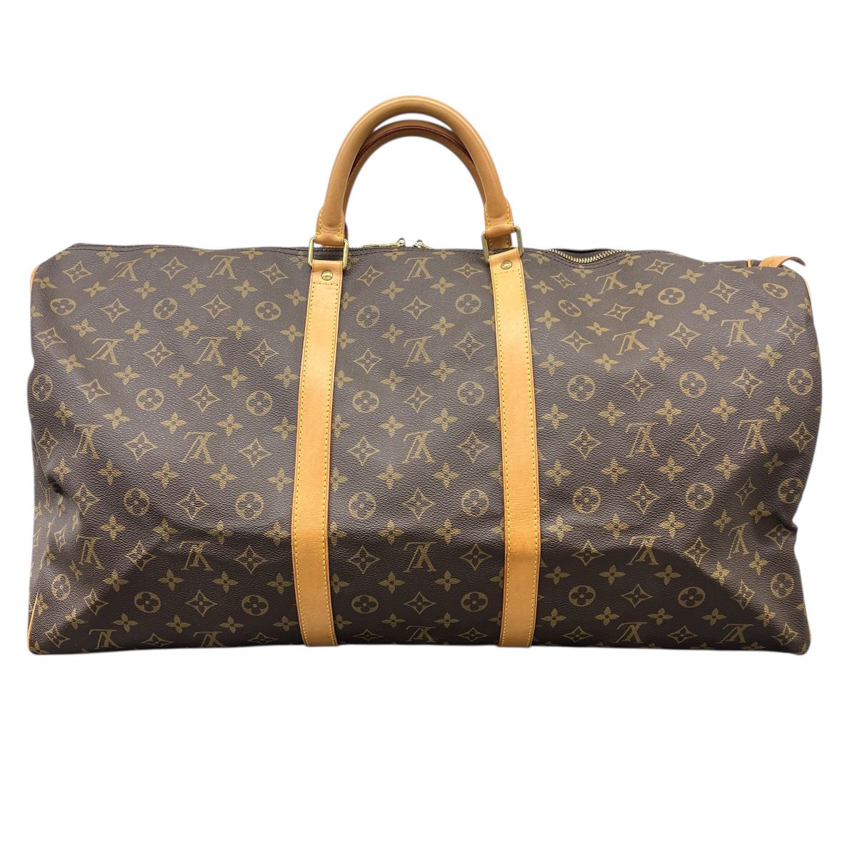 LOUIS VUITTON 美品 ルイヴィトン キーポル60 モノグラム ボストンバッグ M41422 PVC レザー SP0917 ブラウン 旅行用バッグ ハンドバッグ ヴィンテージ LV ABランク 中古 鑑定済 ヴィトンバッグ