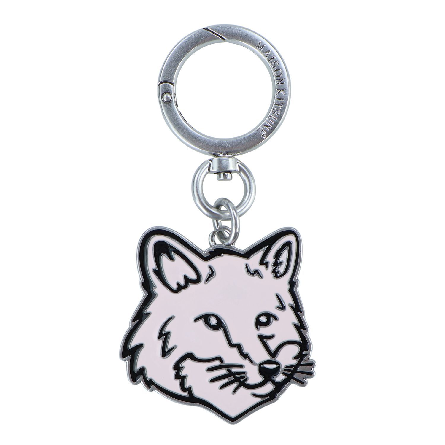メゾンキツネ MAISON KITSUNE キーリング フォックス ヘッド キーホルダー ナスカン チャーム レディース メンズ ユニセックス 正規品 ピンク PM06900AM1002