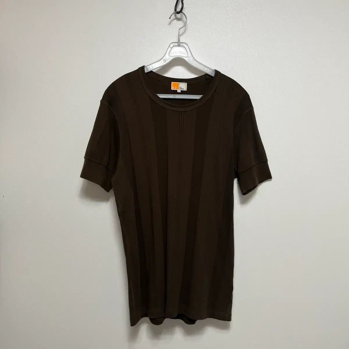 ZEGNA イージー バイ ゼニア ブラウン ゴージ 半袖 Tシャツ スリム L