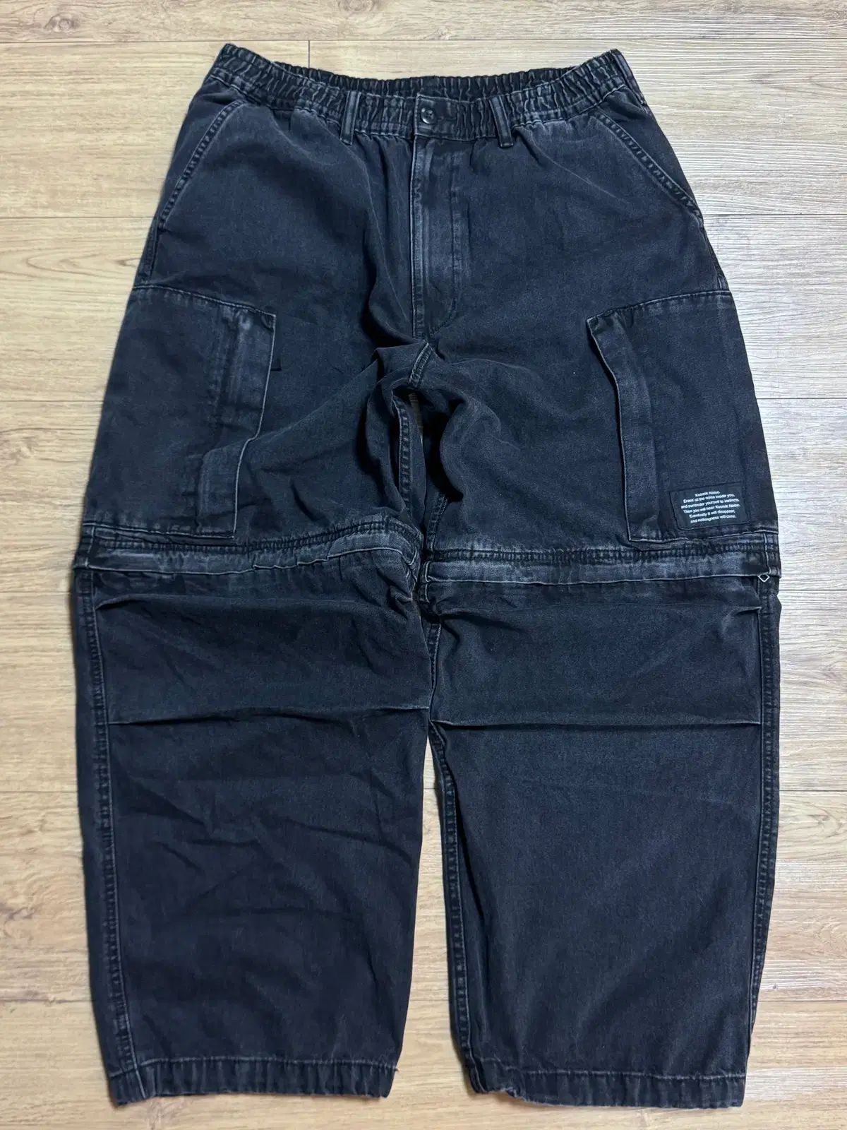 (XL)GU x UNDERCOVER アンダーカバー コンバーチブル カーゴ パンツ ブラック