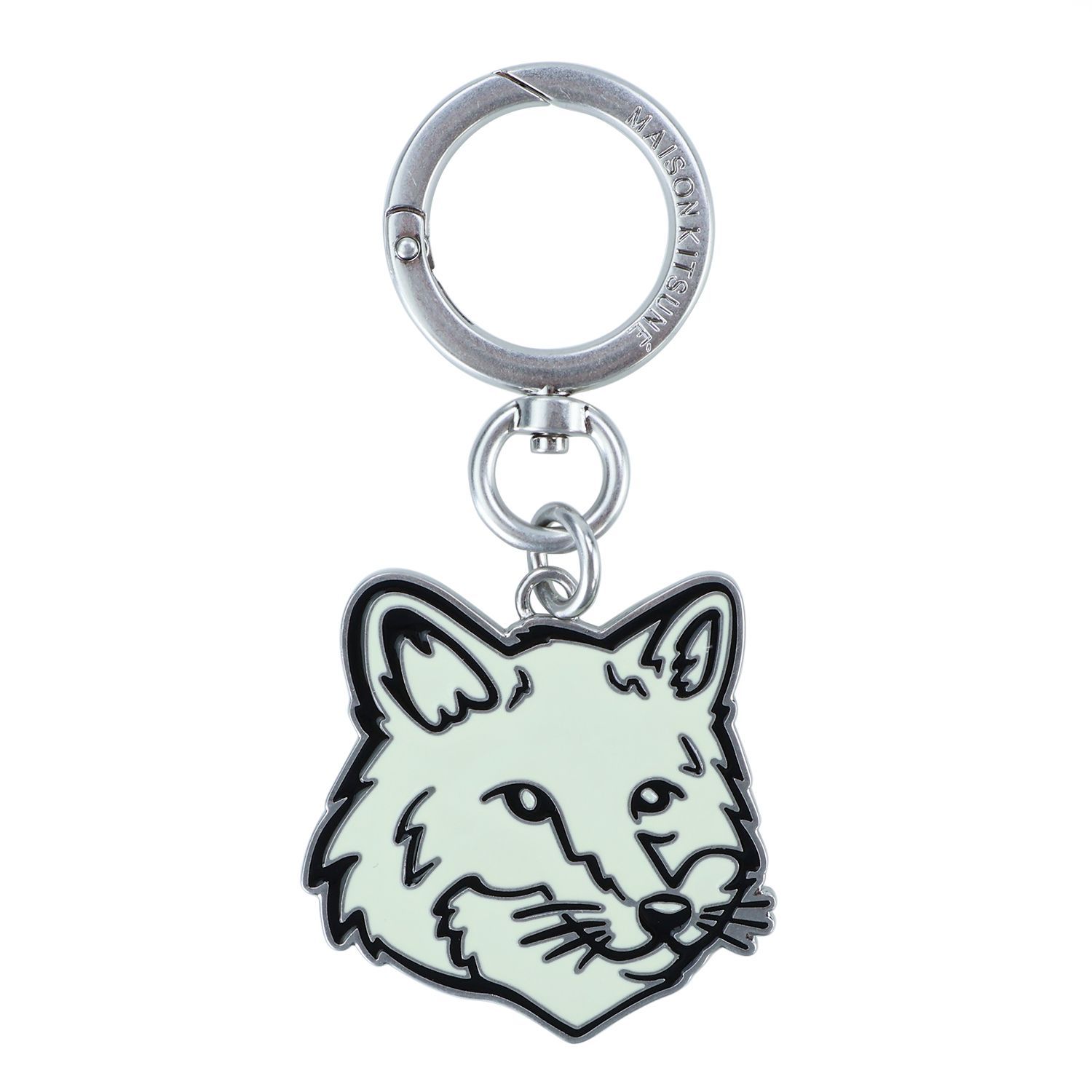 メゾンキツネ MAISON KITSUNE キーリング フォックス ヘッド キーホルダー ナスカン チャーム レディース メンズ ユニセックス 正規品 グリーン PM06900AM1002