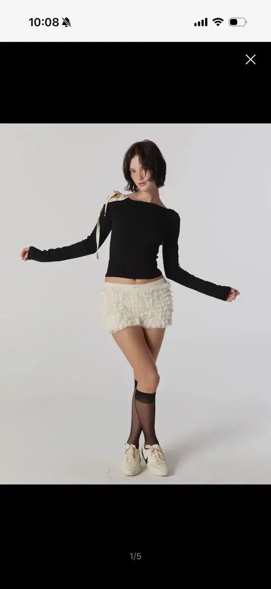 グロウニー polly lace bloomer shorts アイボリー