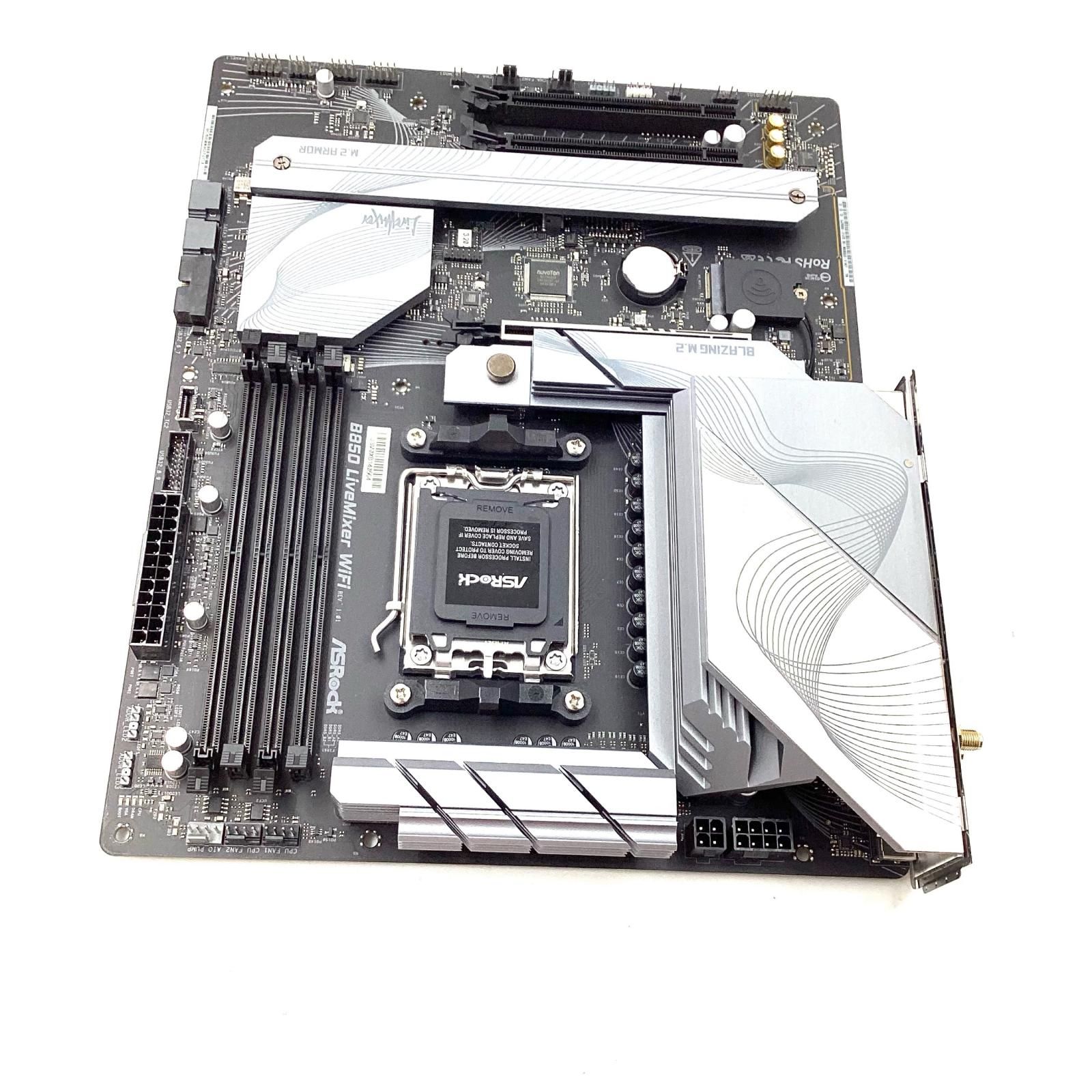 【全額返金保証】【最速発送】ASRock マザーボード SocketAM5 ATXマザーボード B850 LiveMixer WiFi 美品 動作確認済
