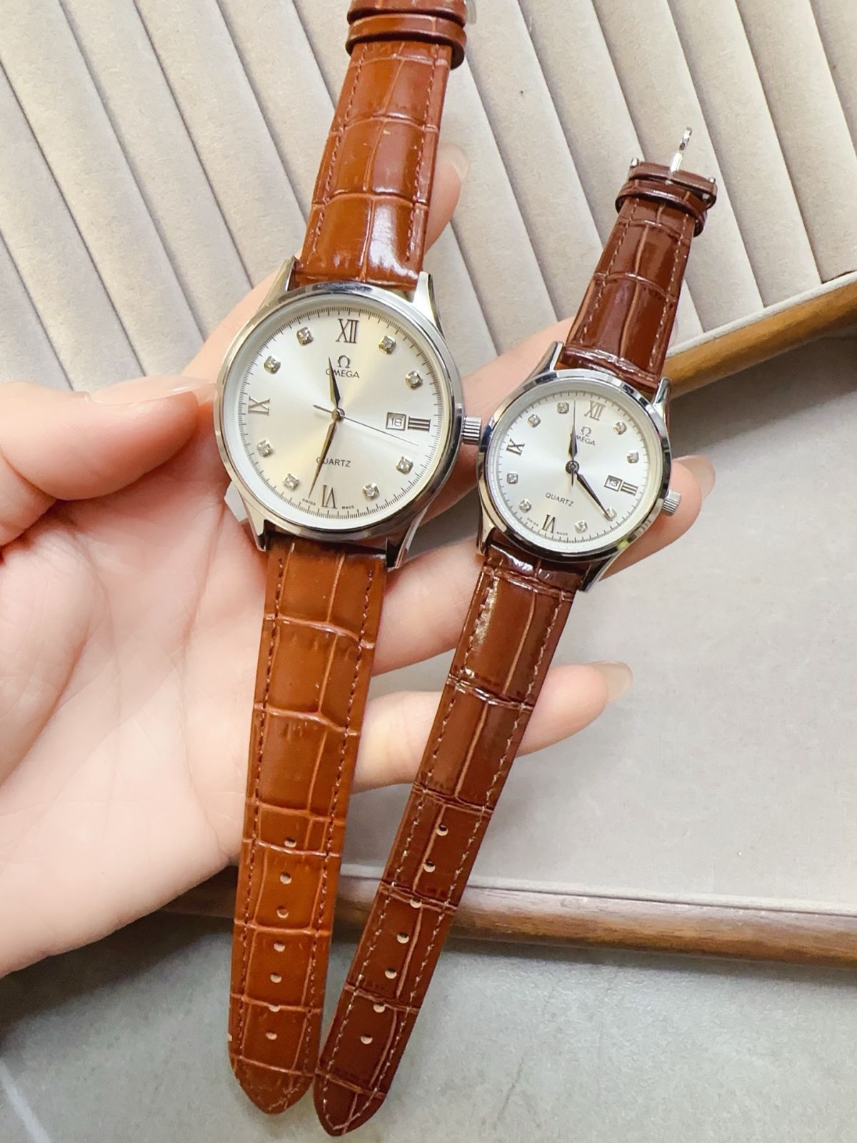 【永遠のペア】オメガ カップルウォッチ 40mm&30mm｜光を纏う316L鋼×ミネラルガラス｜送料無料/在庫限定価格｜本日限定特価｜新品未使用-MM輸入2