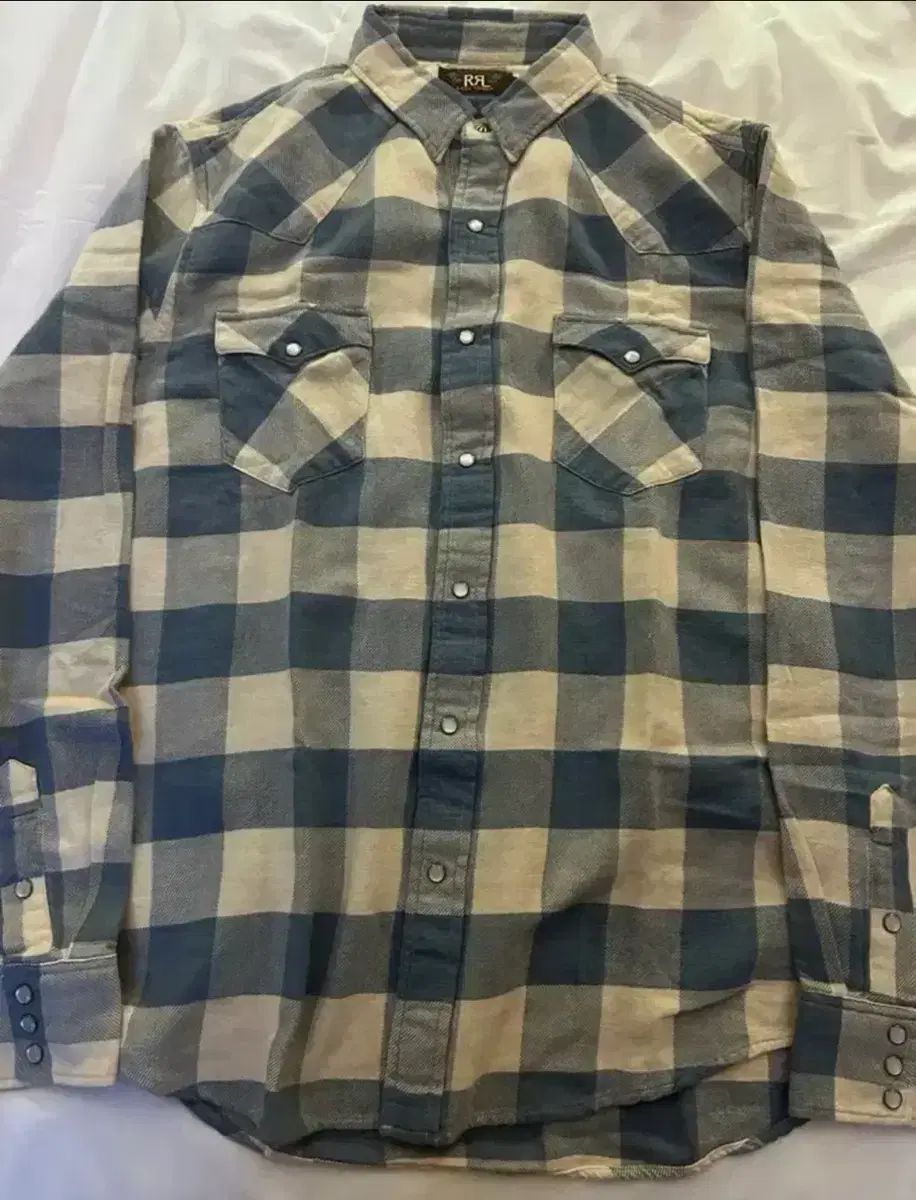 RRL(ダブルアールエル) ブルー ウェスタン バッファロー CHECK シャツ XL