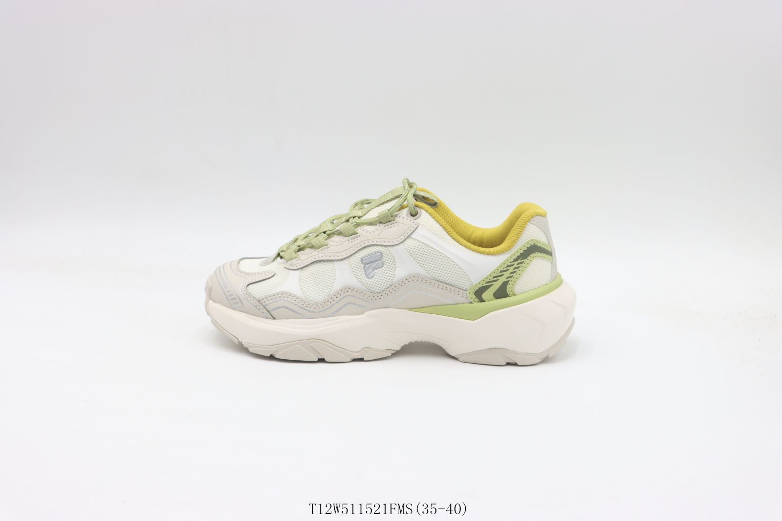 【今日特価】フィラ FILA ダッドシューズ 白黄 White Yellow T12W511521FMS