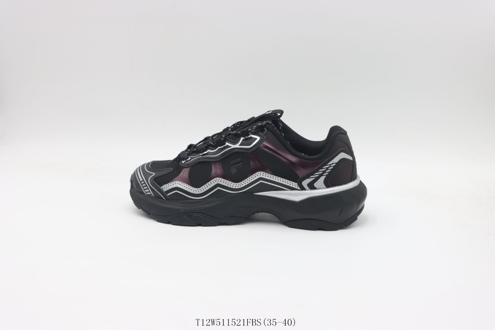 【今日特価】フィラ FILA ダッドシューズ 白黒 White Black T12W511521FBS