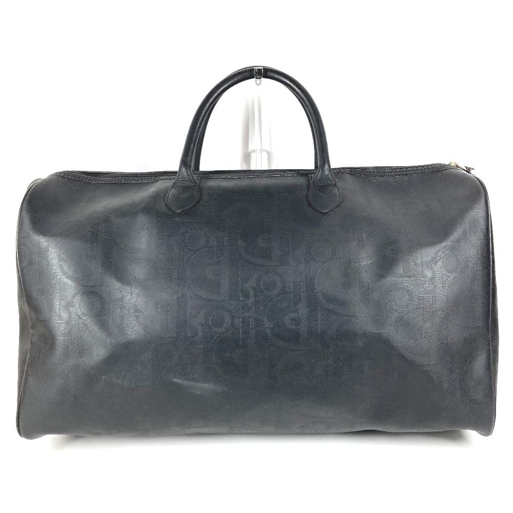Dior ディオール ボストンバッグ トロッター ロゴ PVC/レザー ブラック