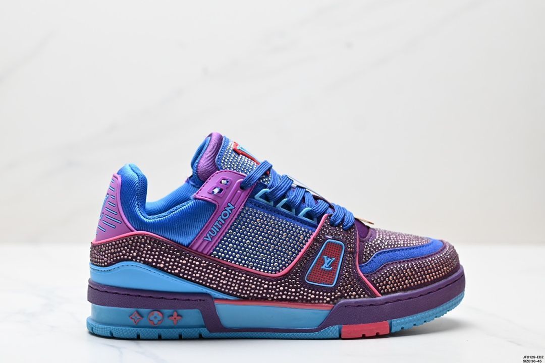 【LVルイ・ヴィトン】Trainer Maxi Low Sneaker パンブレッド マキシシリーズ ローカット カジュアル スポーツ バスケットシューズ10