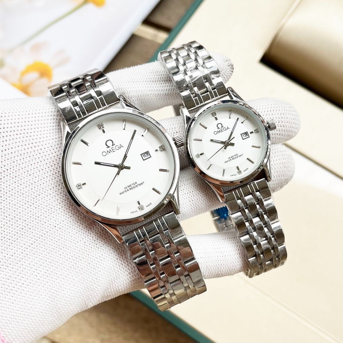 【今日特価】OMEGA カップル腕時計