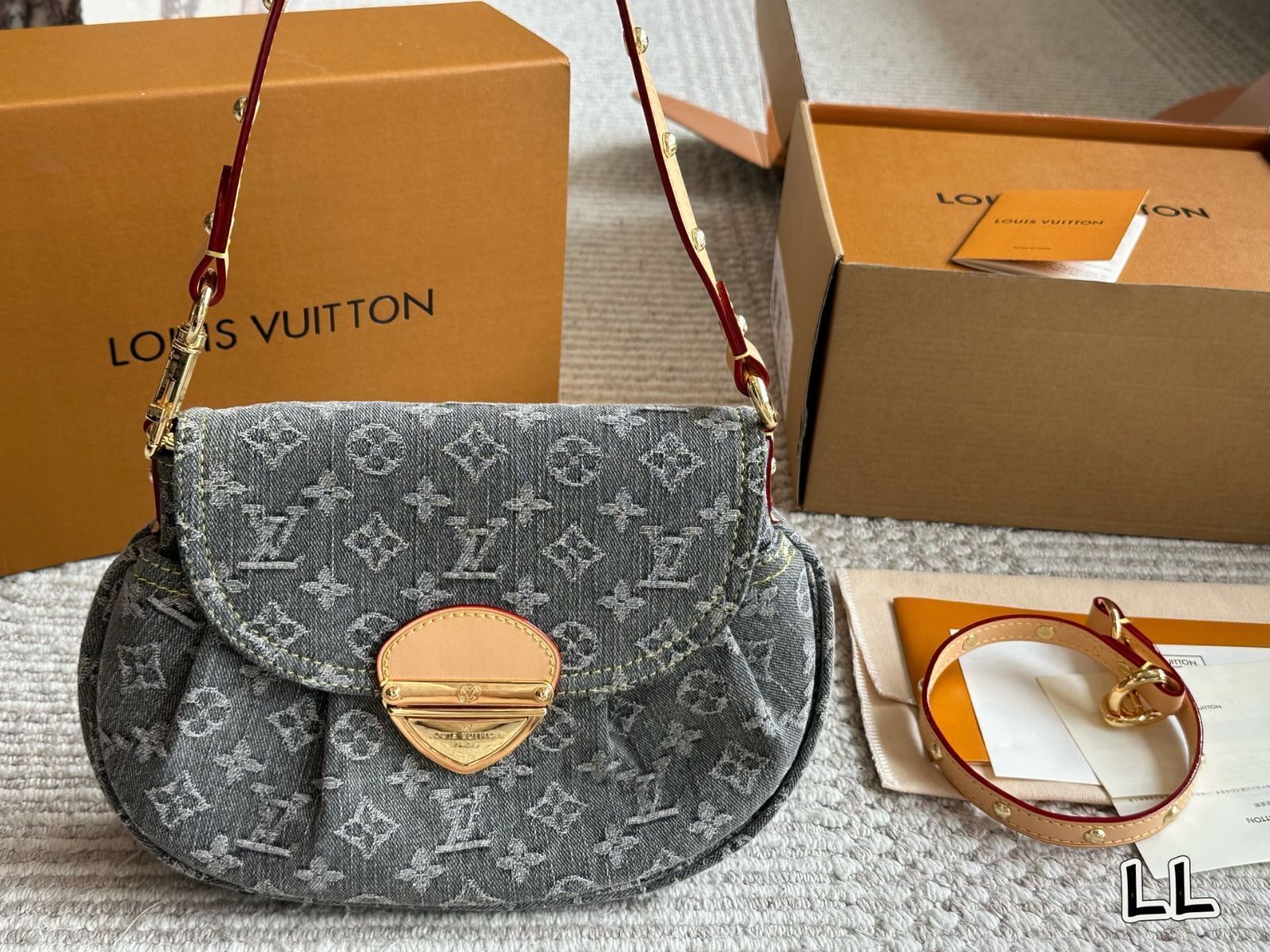 【今日特価】LV Denim Sunset Underarm Bag - LV デニム サンセット アンダーアームバッグ-WTO輸入3