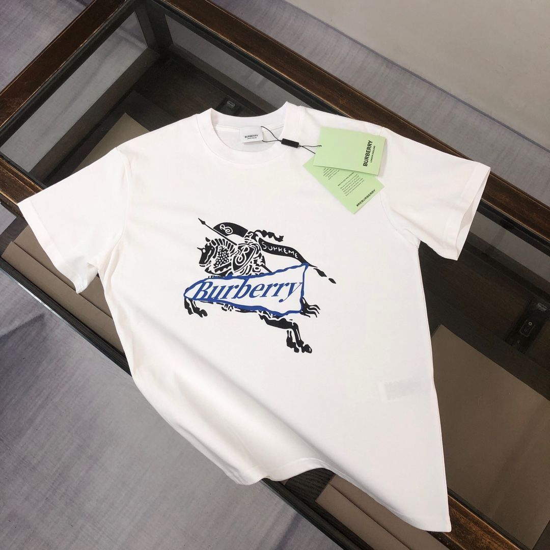 【本日限定特価】BURBERRY クルーネックTシャツ - 高品質コットンで快適な着心地 [本日特価|新品未使用品]-MM輸入