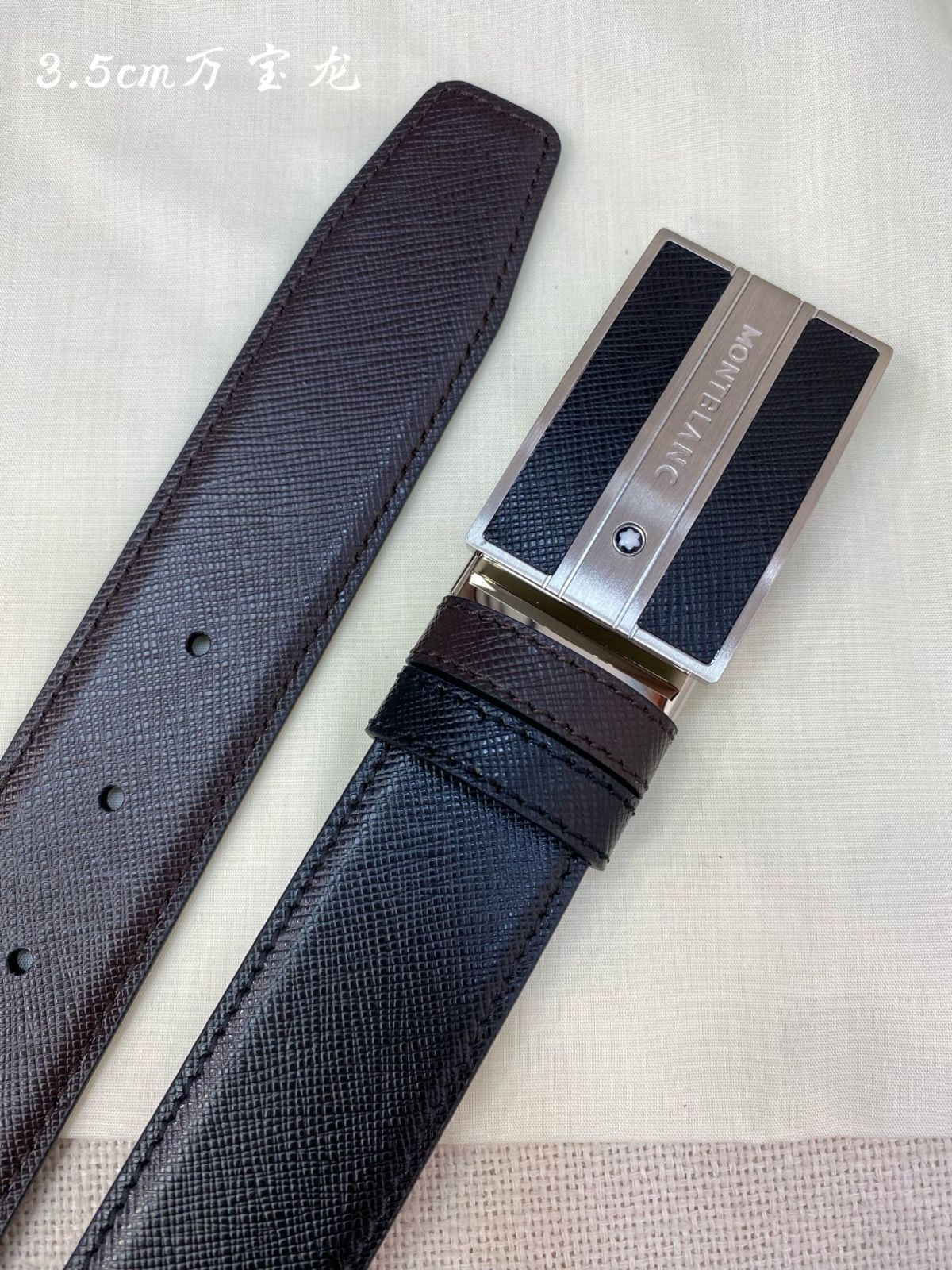【今日特価】Montblanc ビジネス & レジャー バックル付きベルト-3