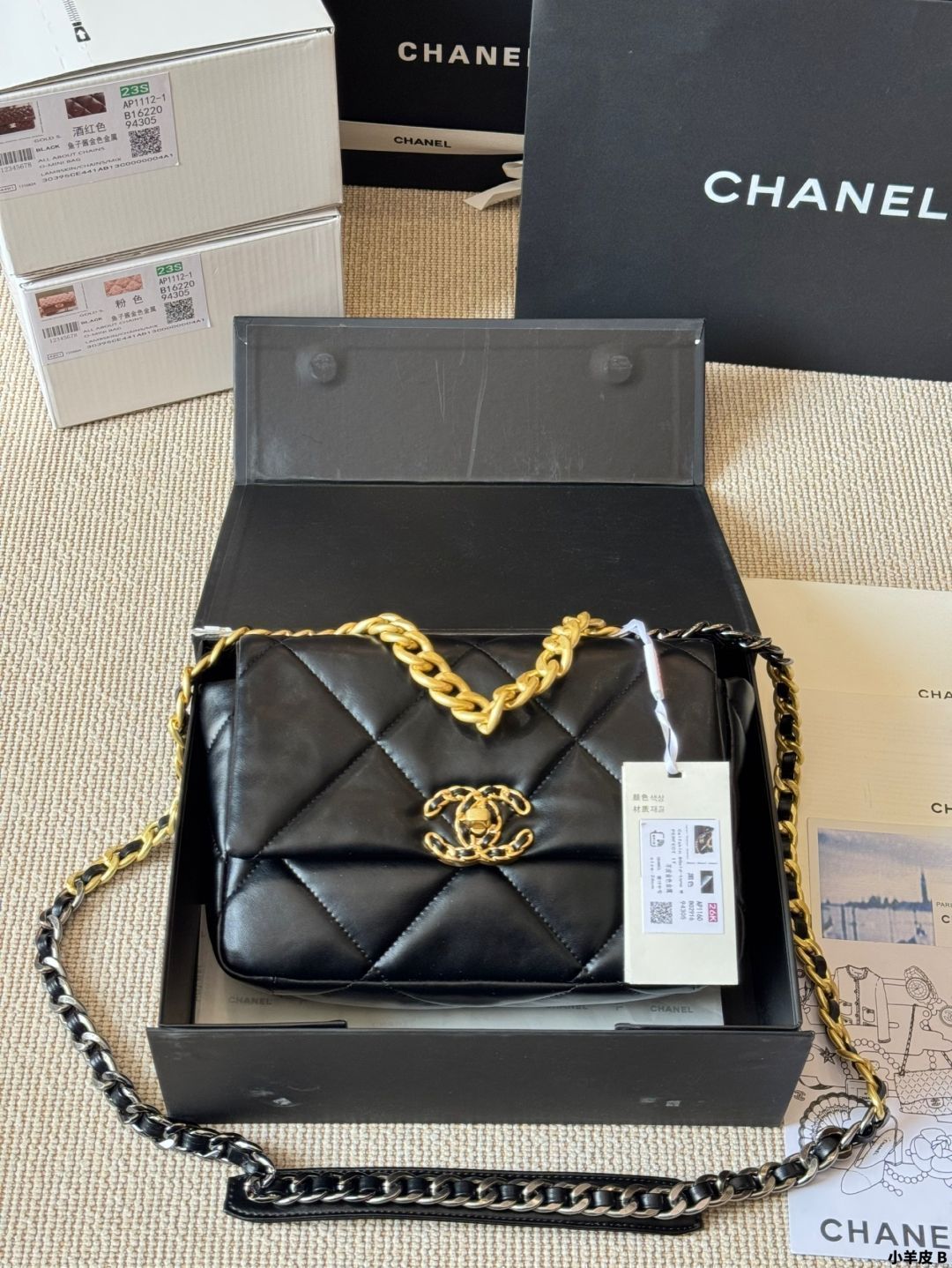 【今日特価】Chanel 19 Flap Bag シャネル 19 フラップバッグ（ブラック）-MM輸入