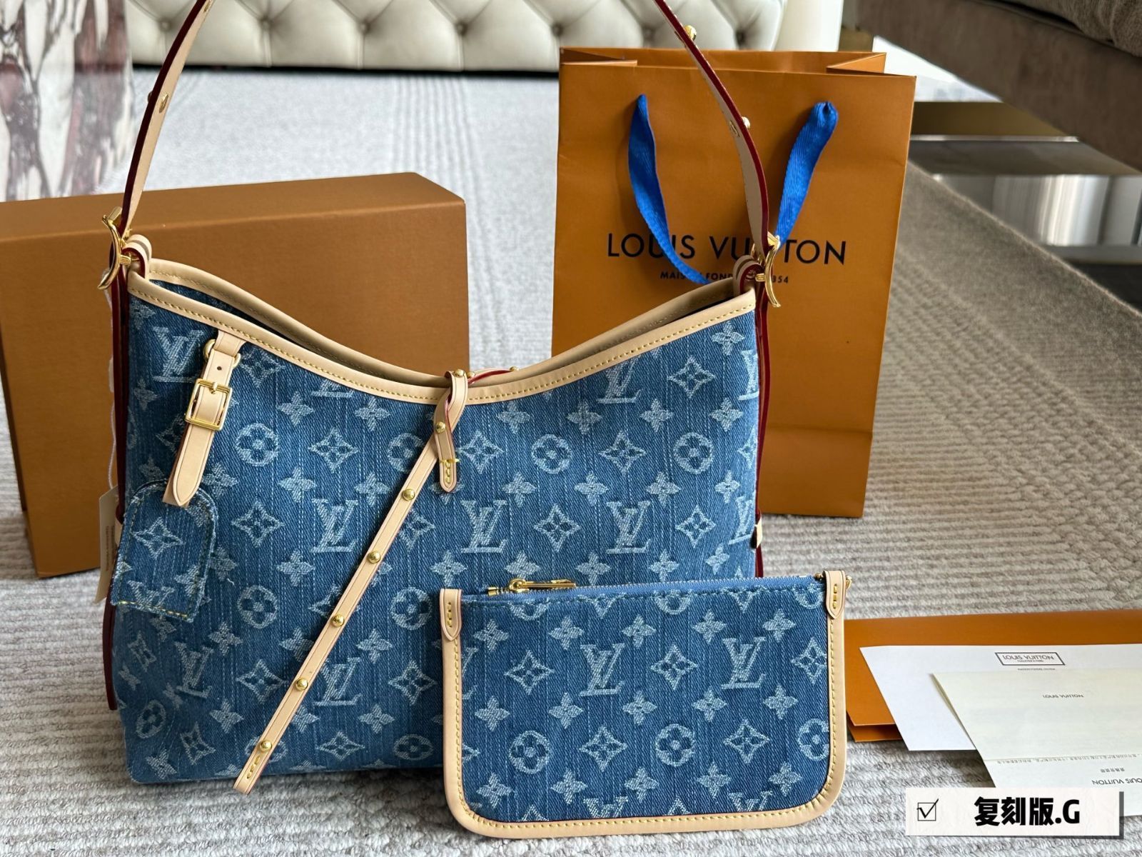 【今日特価】LV 24 Limited Denim Carryall Medium ルイ・ヴィトン 24 年限定 デニム キャリーオール ミディアム