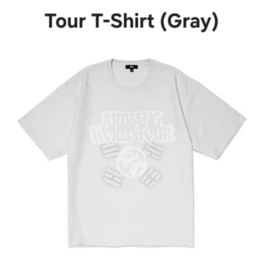 BTS ARIRANG WORLD TOUR T-Shirt (Gray) Mサイズ 釜山 プサン コンサート ライブ Tシャツ 韓国