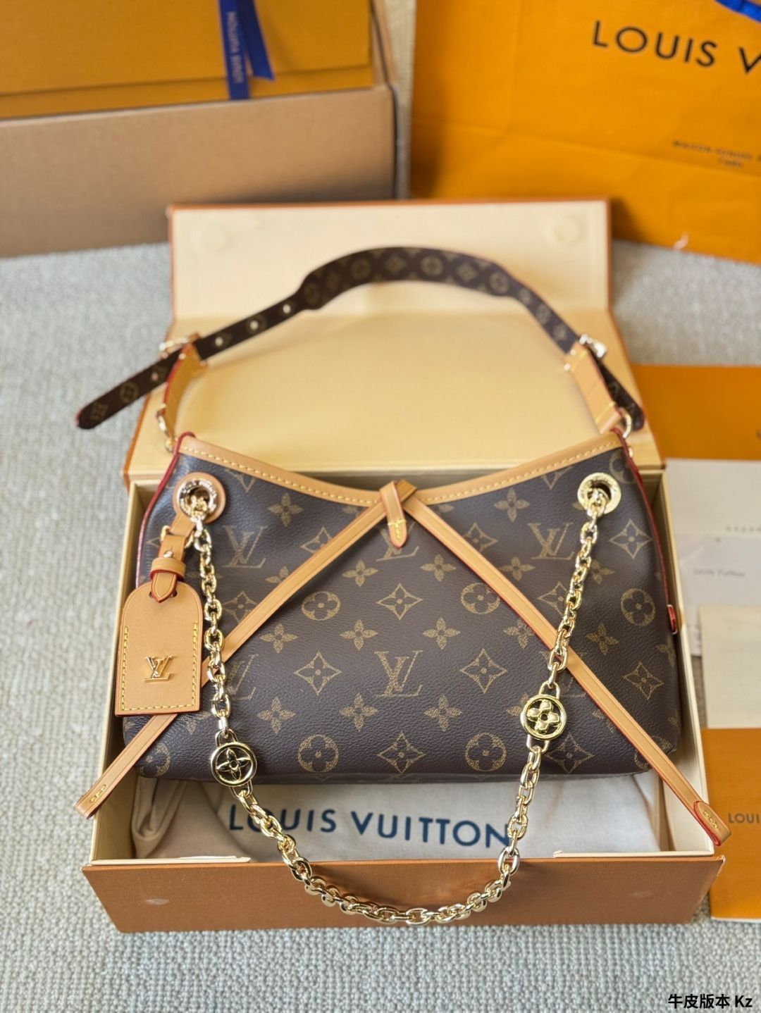 【今日特価】LV Carryall BB 26cm ゴールドチェーン-WTO輸入1