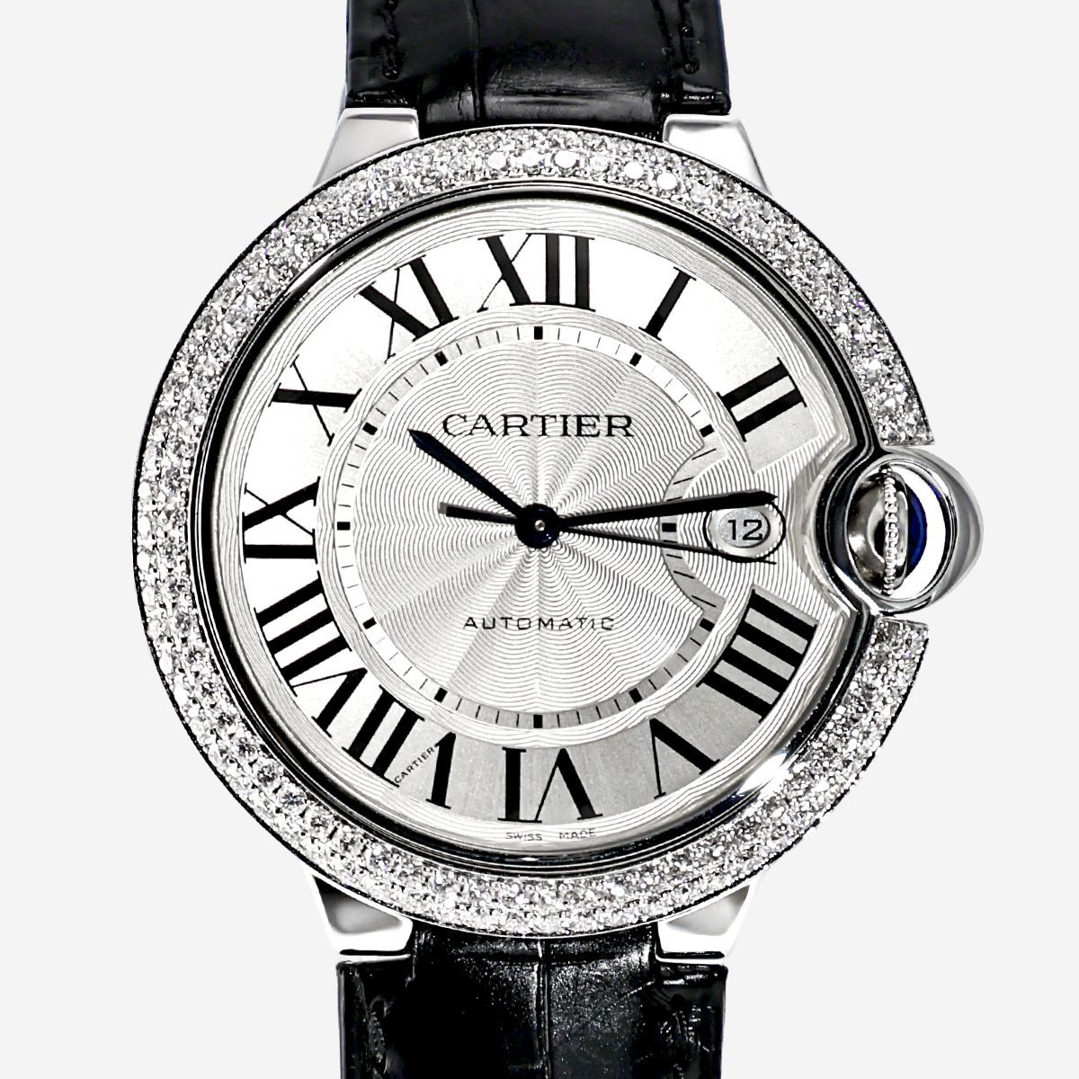 【CARTIER】【アフターカスタム】カルティエ バロンブルー W69016Z4 シルバー 中古