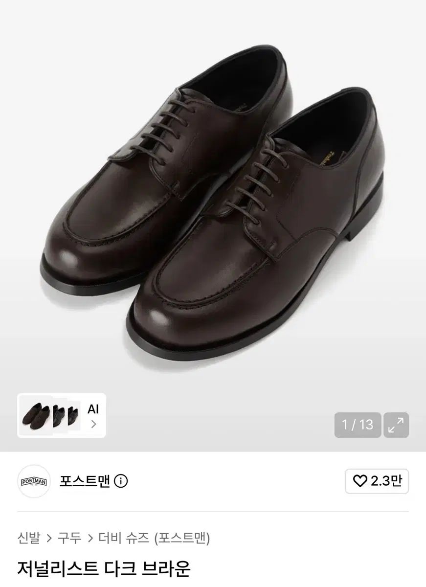 ポストマン ジャーナリスト ダークブラウン 270