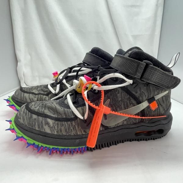 【中古】NIKE × Off-White Air Force 1 Mid Black サイズ27.5㎝ DO6290-001 黒×灰[91]