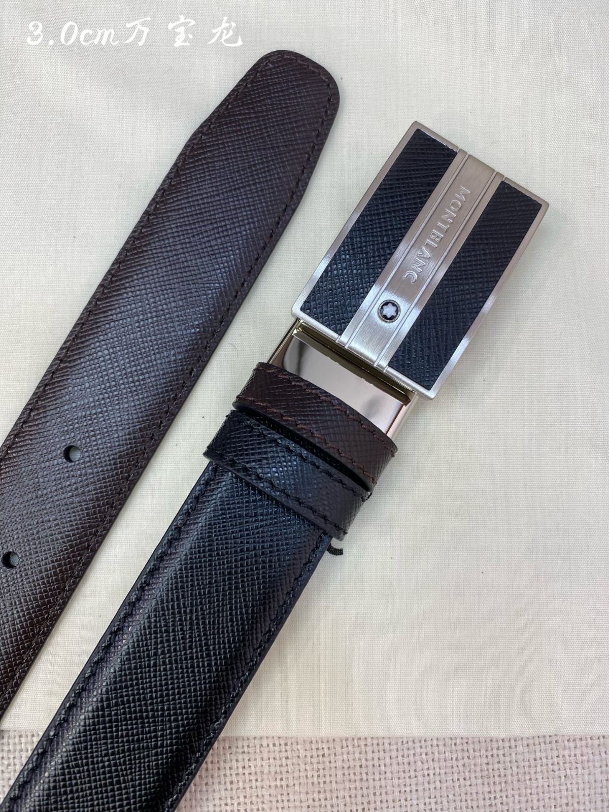 【今日特価】Montblanc ビジネス & レジャー バックル付きベルト-2