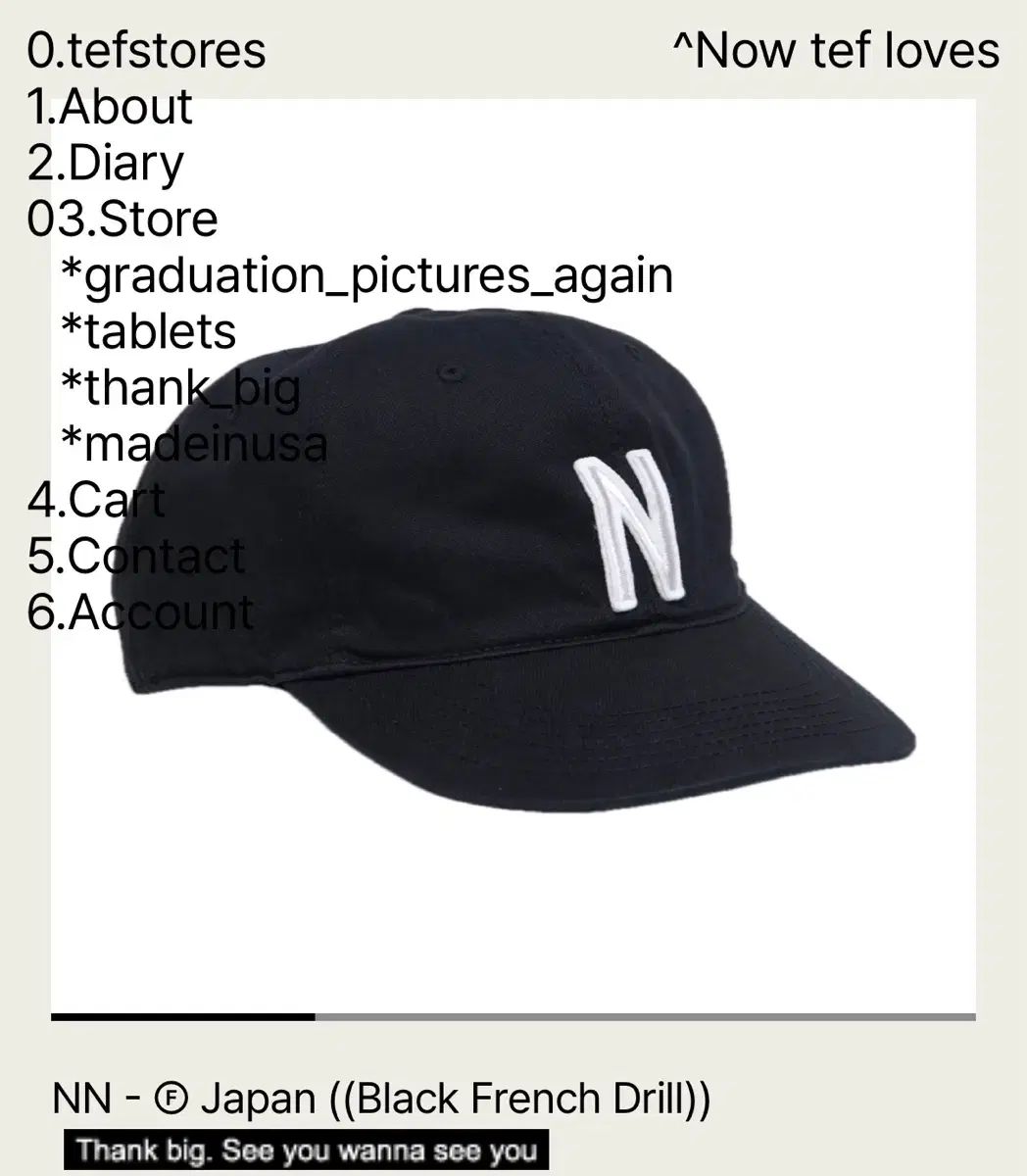 (L)テフストアーズ tefstores ベースボールキャップ ブラック