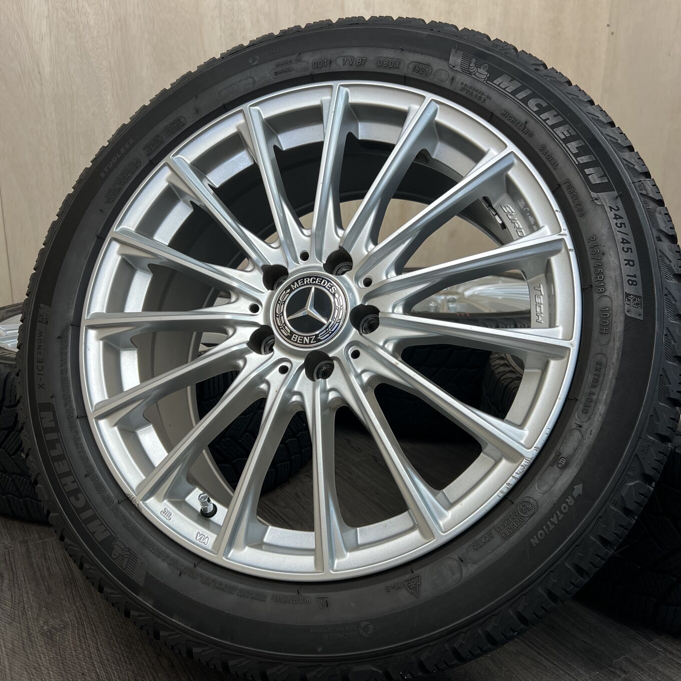 [セット]EURO TECH 18インチ + MICHELIN スタッドレスタイヤ 245/45R18 #111S40426