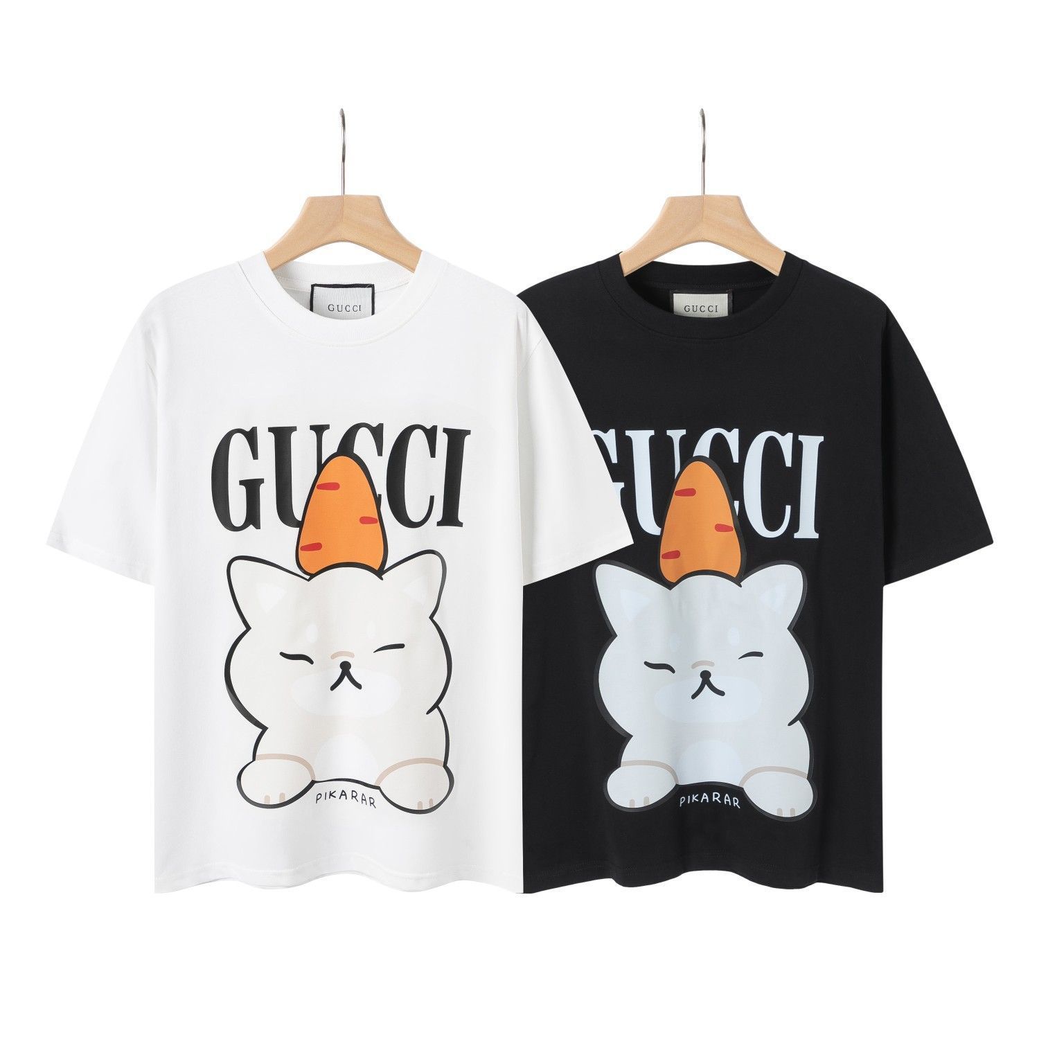 【本日限定特価】GUCCI 2023春夏 ウサギ?プリントTシャツ [本日特価|新品未使用品]